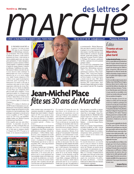 Jean-Michel Place Fête Ses 30 Ans De Marché