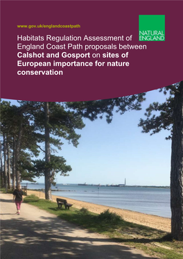 Calshot to Gosport Habitats Regulations Assessment