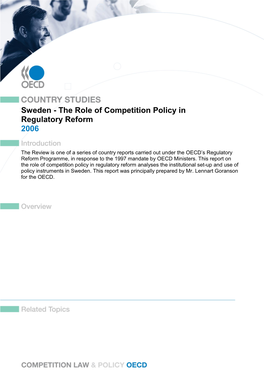 Sweden - the Role of Competition Policy in Regulatory Reform 2006