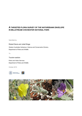 A Targeted Flora Survey of the Naturebank Envelope in Millstream Chichester National Park