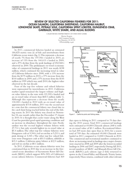 Review of Selected California Fisheries for 2011