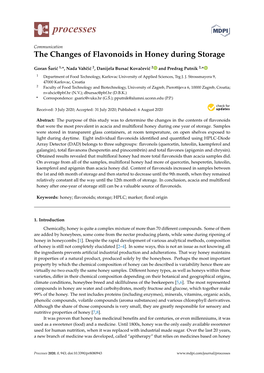 The Changes of Flavonoids in Honey During Storage