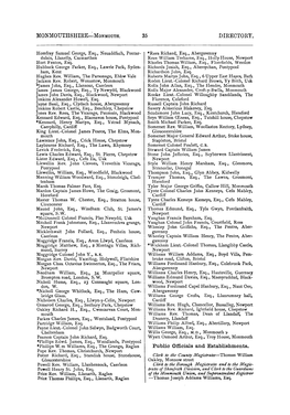 MONMOUTHSHIRE-Monmouth. 35 DIRECTORY