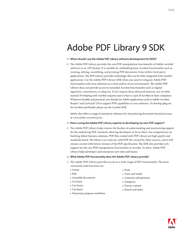 Adobe® PDF Library 9 SDK