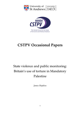 CSTPV Occasional Papers