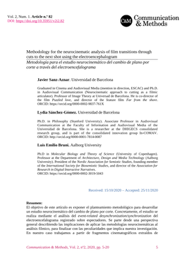 Methodology for the Neurocinematic Analysis of Film Transitions Through Cuts to the Next Shot Using the Electroencephalogram