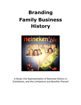 Branding Family Business History