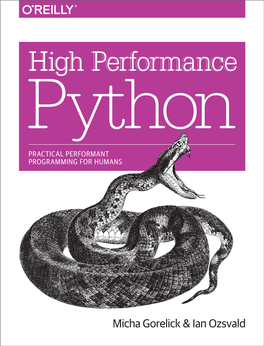 High Performance Python PRACTICAL PERFORMANT PROGRAMMING for HUMANS