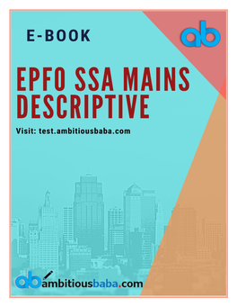 EPFO SSA Descriptive Exam PDF 2019