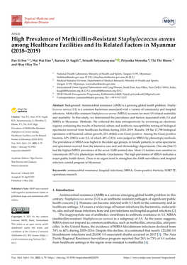 High Prevalence of Methicillin-Resistant Staphylococcus Aureus Among Healthcare Facilities and Its Related Factors in Myanmar (2018–2019)