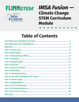 IMSA Fusion — Powered by Climate Change STEM Curriculum Module