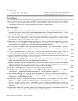 Florida Entomologist Published by the Florida Entomological Society Volume 102, Number 1 — March 2019