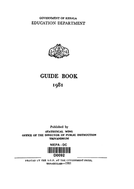 Govt of Kerala- Education Department- Guide Book