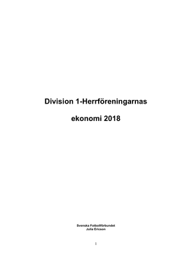 Division 1-Herrföreningarnas Ekonomi 2018