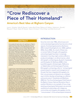 “Crow Rediscover a Piece of Their Homeland” (Cont.)