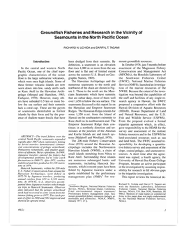 Groundfish Fisheries and Research in the Vicinity of Seamounts in the North Pacific Ocean