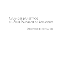 Grandes Maestros Del Arte Popular De Iberoamérica