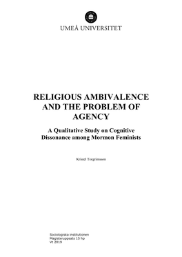 Religious Ambivalence and the Problem of Agency