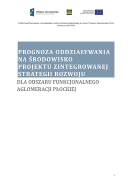 Prognoza Oddziaływania Na Środowisko Projektu Zintegrowanej Strategii Rozwoju Dla Obszaru Funkcjonalnego