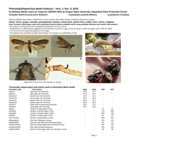 Phenology/Degree-Day Model Analysis – Vers. 1, Dec. 9, 2019