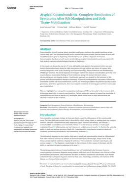 Atypical Costochondritis: Complete Resolution of Symptoms After Rib Manipulation and Soft Tissue Mobilization