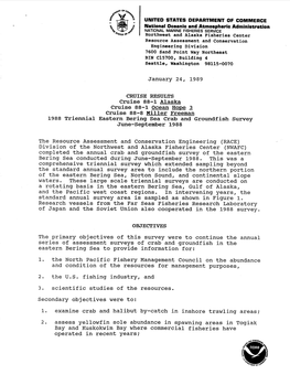 1988 Triennial Eastern Bering Sea Crab and Groundfish Survey June-September 1988