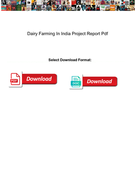 Dairy Farming in India Project Report Pdf
