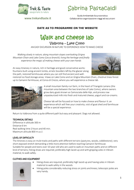 Walk and Cheese Lab Valbrona – Lake Como an EASY EXCURSION in NATURE to EXPERIENCE HOW to MAKE CHEESE