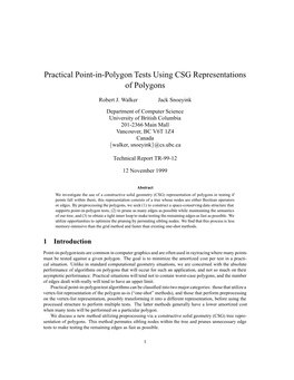 Practical Point-In-Polygon Tests Using CSG Representations of Polygons