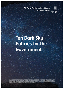 Ten Dark Sky Policies for the Government