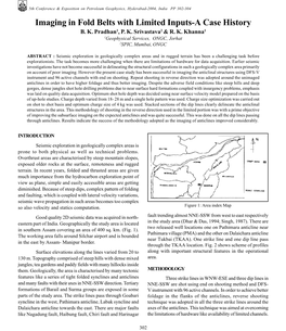 Imaging in Fold Belts with Limited Inputs-A Case History B