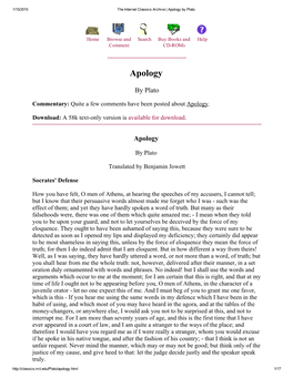 Plato's Apology