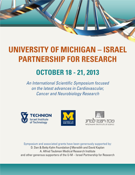Israel Partnership for Research October 18 - 21, 2013