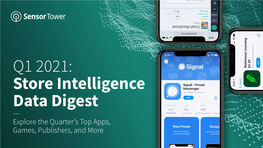 Q1 2021: Store Intelligence Data Digest — Explore the Quarter’S Top Apps, Games, Publishers, and More © 2021 Sensor Tower Inc