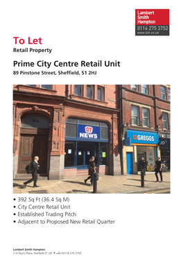 To Let,89 Pinstone Street, Sheffield, S1