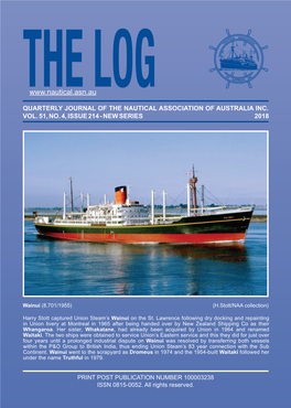 The Log Quarterly Journal of the Nautical Association of Australia Inc