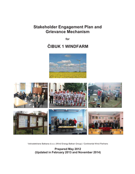 Stakeholder Engagement Plan and Grievance Mechanism
