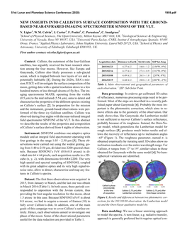 Based Near-Infrared Imaging Spectrometer Sinfoni of the Vlt