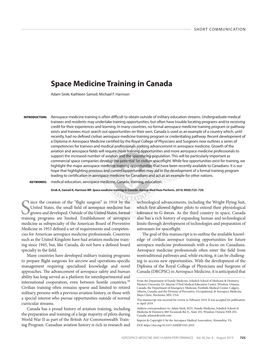 Space Medicine Training in Canada