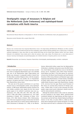 Late Cretaceous) and Cephalopod-Based Correlations with North America