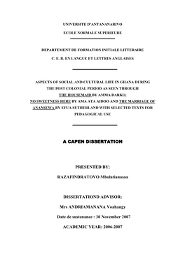 Capen Dissertation E.N.S