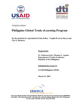 Philippine Global Trade Elearning Program