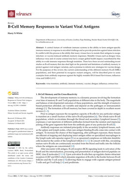 B-Cell Memory Responses to Variant Viral Antigens