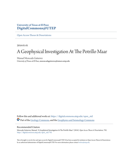 A Geophysical Investigation at the Potrillo Maar