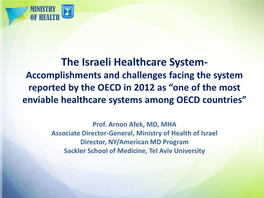 The Israeli Healthcare System