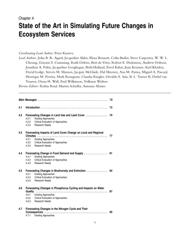 State of the Art in Simulating Future Changes in Ecosystem Services