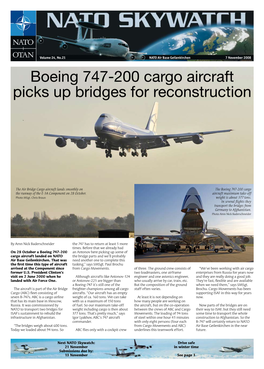 Boeing 747-200 Cargo Aircraft Picks up Bridges for Reconstruction
