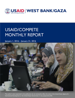 Usaid/Compete Monthly Report