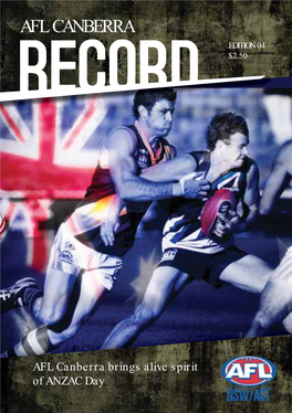 Afl Canberra Edition 04 $2.50