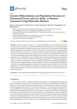 Genetic Differentiation and Population Structure of Threatened Prunus